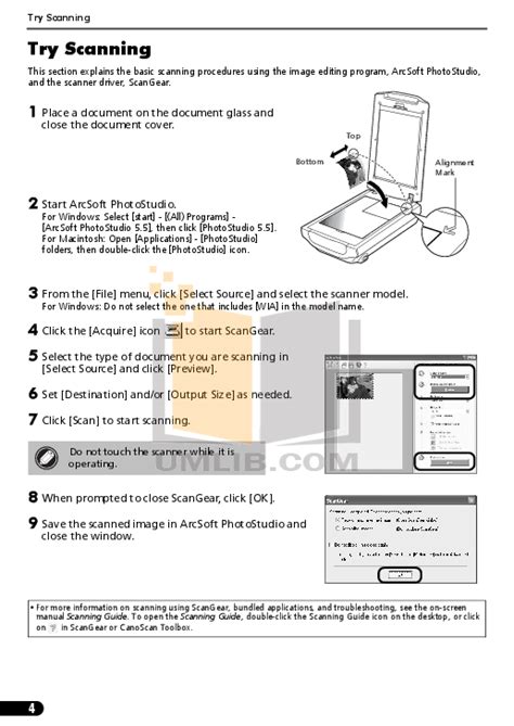 canon canoscan 8600f scanner manual